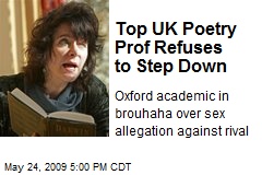 Top UK Poetry Prof Refuses to Step Down