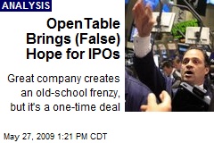 OpenTable Brings (False) Hope for IPOs
