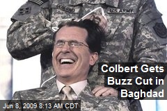 Colbert Gets Buzz Cut in Baghdad