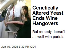 Genetically Altered Yeast Ends Wine Hangovers