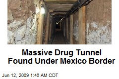 Massive Drug Tunnel Found Under Mexico Border