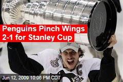 Penguins Pinch Wings 2-1 for Stanley Cup