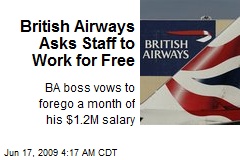 British Airways Asks Staff to Work for Free