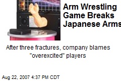 Arm Wrestling Game Breaks Japanese Arms
