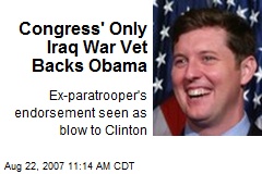 Congress' Only Iraq War Vet Backs Obama