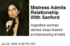 Mistress Admits Relationship With Sanford