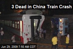 3 Dead in China Train Crash