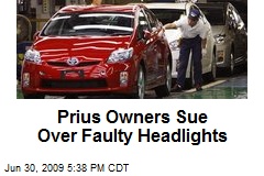 Prius Owners Sue Over Faulty Headlights