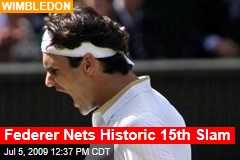Federer Nets Historic 15th Slam