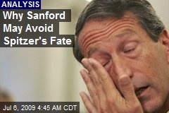 Why Sanford May Avoid Spitzer's Fate