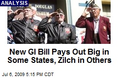 New GI Bill Pays Out Big in Some States, Zilch in Others