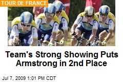 Team's Strong Showing Puts Armstrong in 2nd Place