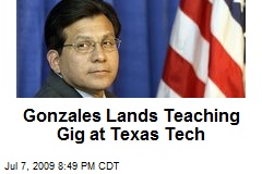 Gonzales Lands Teaching Gig at Texas Tech
