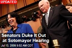 Senators Duke It Out at Sotomayor Hearing