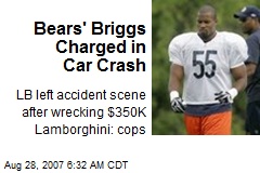Bears' Briggs Charged in Car Crash
