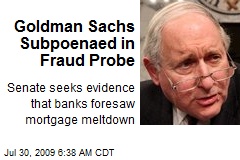 Goldman Sachs Subpoenaed in Fraud Probe