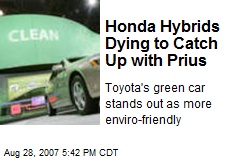 Honda Hybrids Dying to Catch Up with Prius