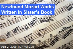 Newfound Mozart Works Written in Sister's Book