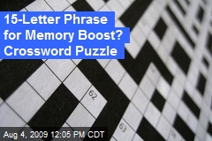 15-Letter Phrase for Memory Boost? Crossword Puzzle