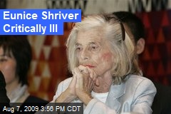 Eunice Shriver Critically Ill