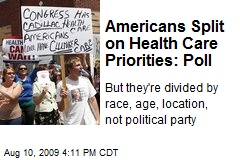 Americans Split on Health Care Priorities: Poll