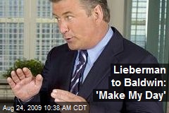 Lieberman to Baldwin: 'Make My Day'