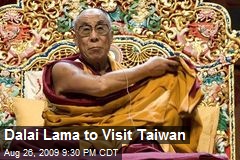 Dalai Lama to Visit Taiwan