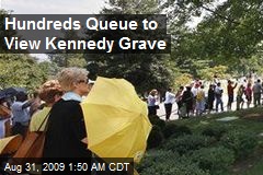 Hundreds Queue to View Kennedy Grave