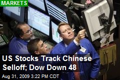 US Stocks Track Chinese Selloff; Dow Down 48