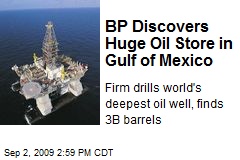 BP Discovers Huge Oil Store in Gulf of Mexico