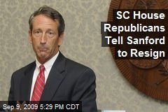SC House Republicans Tell Sanford to Resign