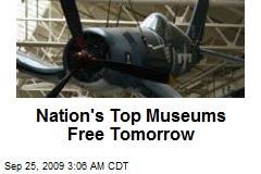 Nation's Top Museums Free Tomorrow