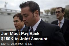 Jon Must Pay Back $180K to Joint Account