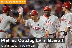 Phillies Outslug LA in Game 1