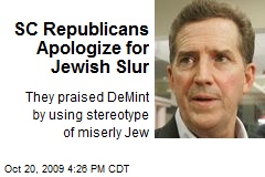 SC Republicans Apologize for Jewish Slur