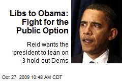 Libs to Obama: Fight for the Public Option