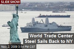 World Trade Center Steel Sails Back to NY