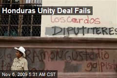 Honduras Unity Deal Fails