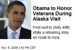 Obama to Honor Veterans During Alaska Visit