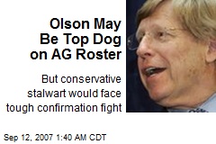 Olson May Be Top Dog on AG Roster