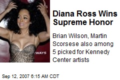 Diana Ross Wins Supreme Honor