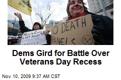 Dems Gird for Battle Over Veterans Day Recess