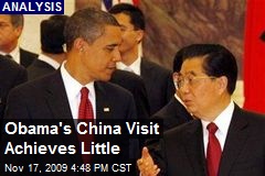 Obama's China Visit Achieves Little