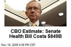 CBO Estimate: Senate Health Bill Costs $849B