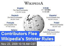 Contributors Flee Wikipedia's Stricter Rules