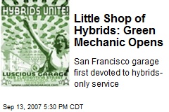 Little Shop of Hybrids: Green Mechanic Opens