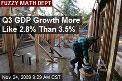 Q3 GDP Growth More Like 2.8% Than 3.5%