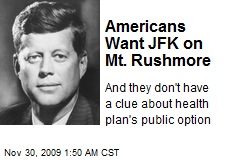 Americans Want JFK on Mt. Rushmore