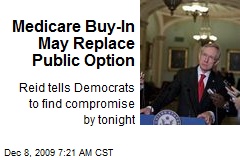 Medicare Buy-In May Replace Public Option
