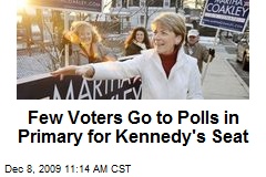 Few Voters Go to Polls in Primary for Kennedy's Seat